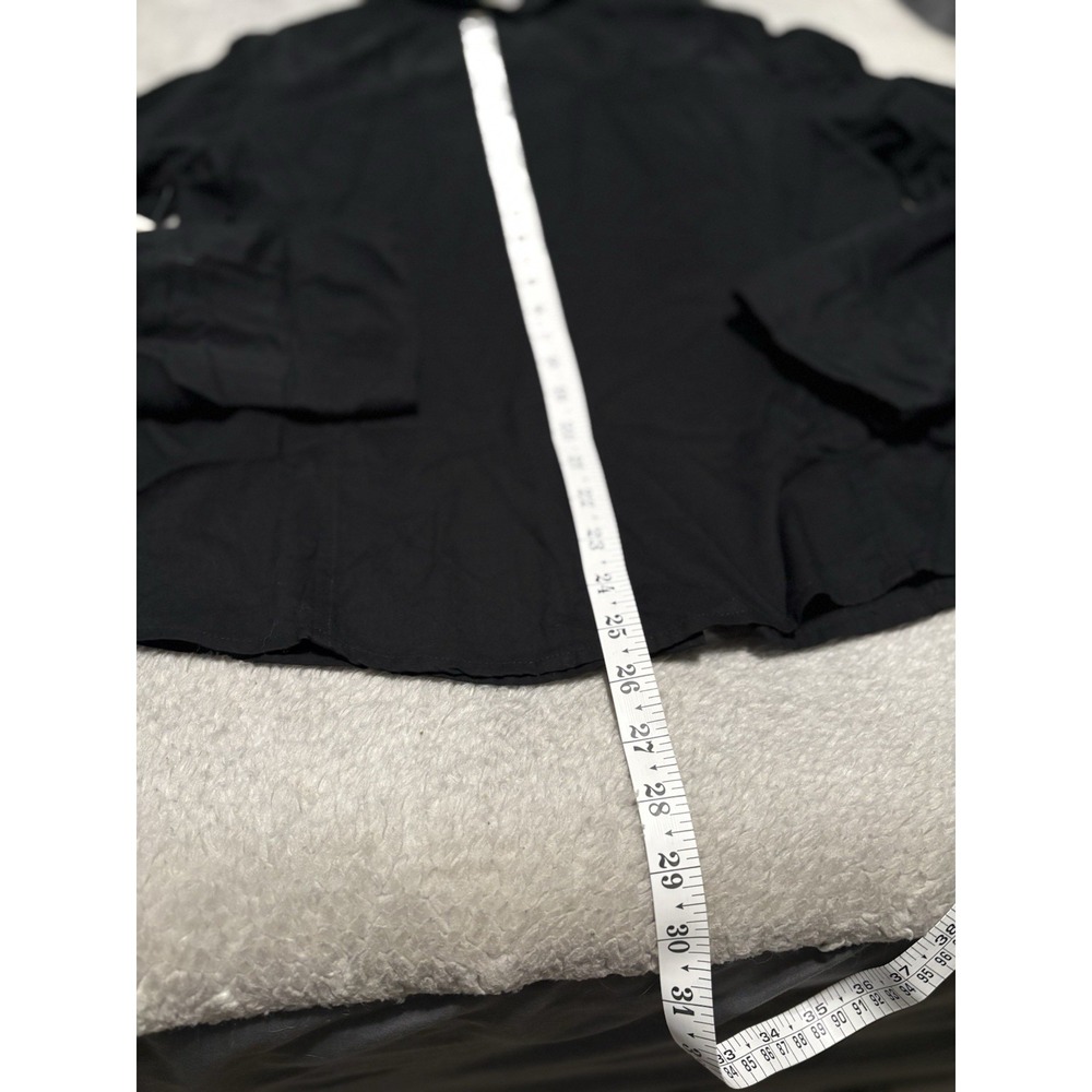 New Jones New York Sport Women's Black Cotton Roll Up Button Shirt Size XL Top - Picture 8 of 8